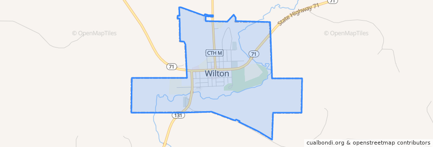 Mapa de ubicacion de Wilton.