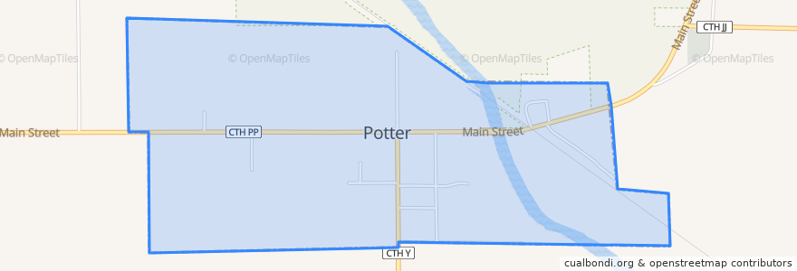 Mapa de ubicacion de Potter.