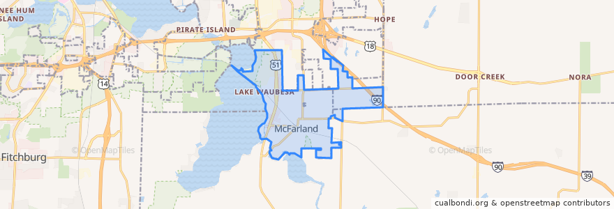 Mapa de ubicacion de McFarland.