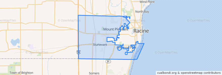 Mapa de ubicacion de Mount Pleasant.