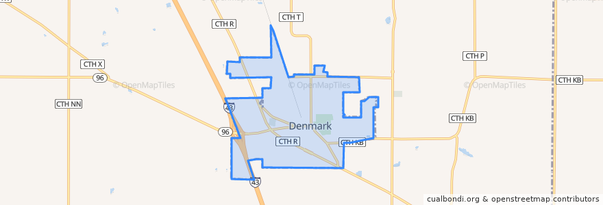 Mapa de ubicacion de Denmark.