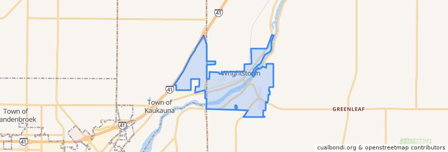 Mapa de ubicacion de Wrightstown.