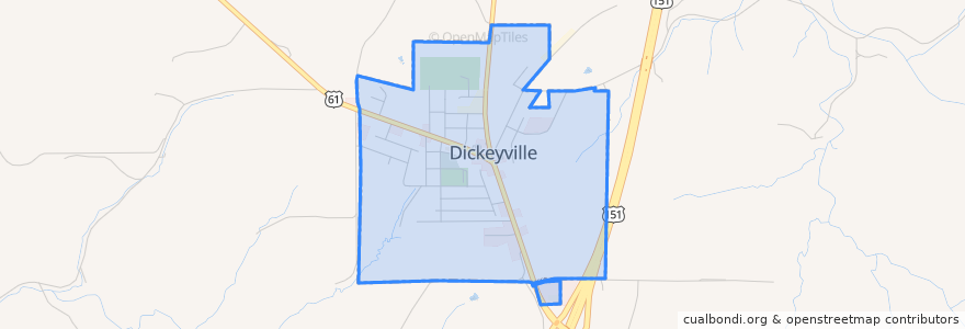 Mapa de ubicacion de Dickeyville.