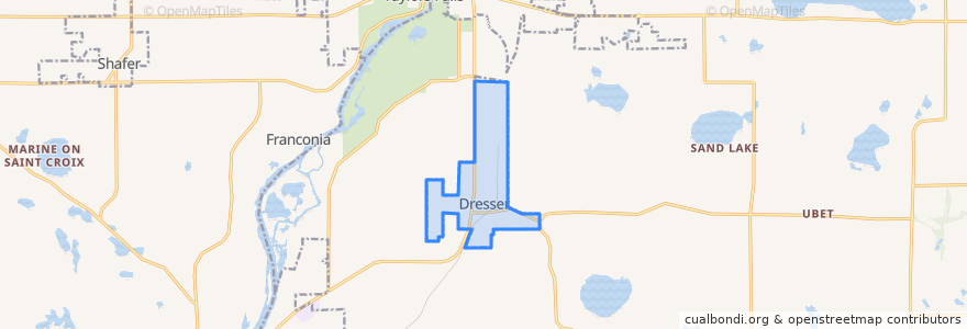 Mapa de ubicacion de Dresser.