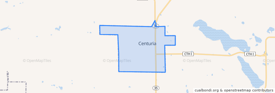 Mapa de ubicacion de Centuria.