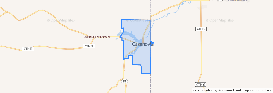 Mapa de ubicacion de Cazenovia.