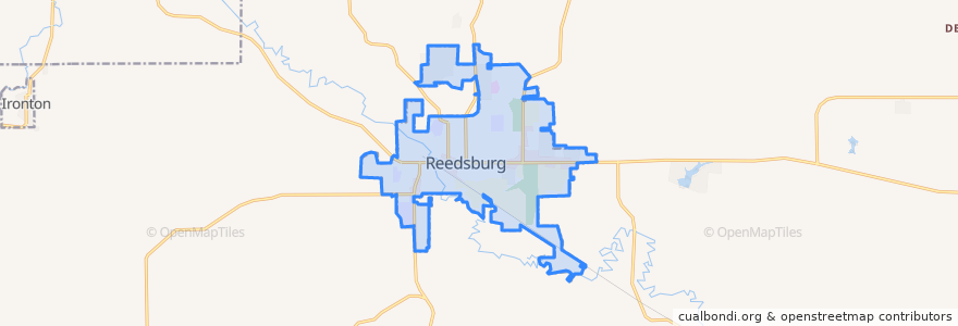 Mapa de ubicacion de Reedsburg.