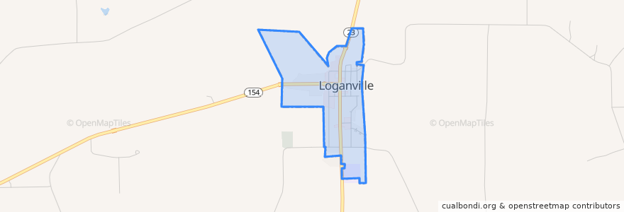 Mapa de ubicacion de Loganville.