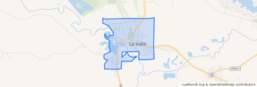 Mapa de ubicacion de Village of La Valle.