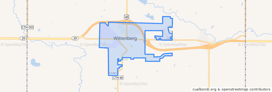 Mapa de ubicacion de Wittenberg.