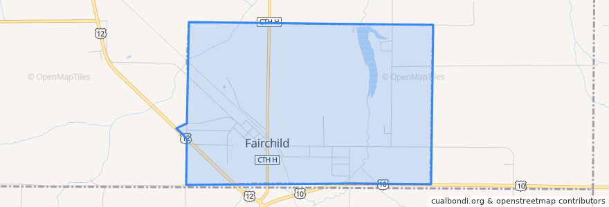 Mapa de ubicacion de Fairchild.