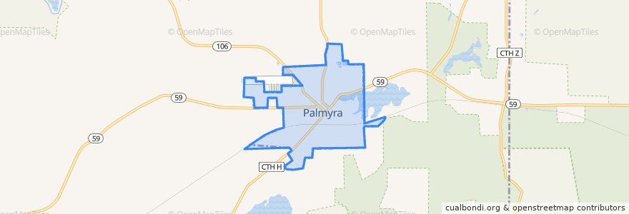 Mapa de ubicacion de Palmyra.