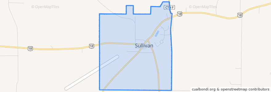 Mapa de ubicacion de Sullivan.