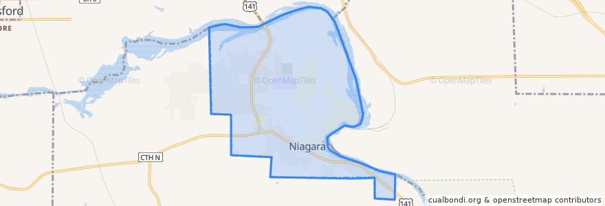 Mapa de ubicacion de Niagara.