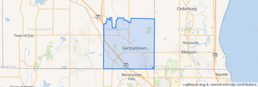Mapa de ubicacion de Village of Germantown.