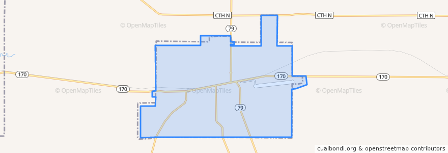 Mapa de ubicacion de Boyceville.