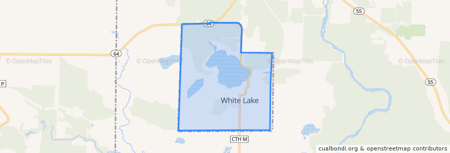 Mapa de ubicacion de White Lake.