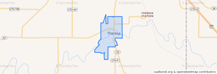 Mapa de ubicacion de Theresa.