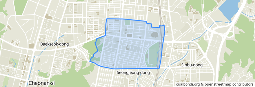 Mapa de ubicacion de Seongjeong 2-dong.