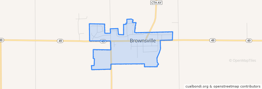 Mapa de ubicacion de Brownsville.