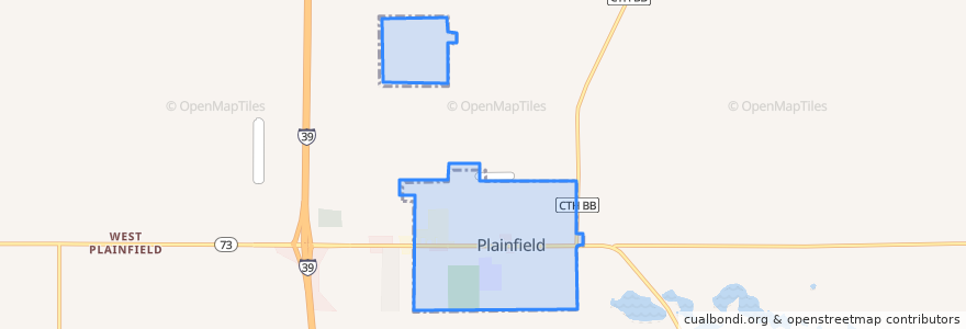 Mapa de ubicacion de Plainfield.