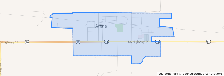 Mapa de ubicacion de Arena.