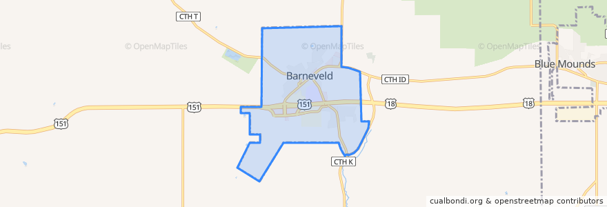 Mapa de ubicacion de Barneveld.