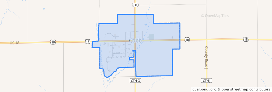 Mapa de ubicacion de Cobb.