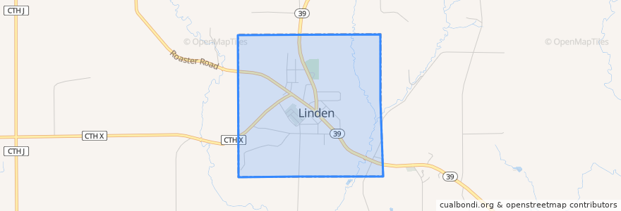 Mapa de ubicacion de Linden.