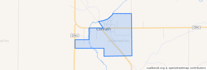 Mapa de ubicacion de Conrath.