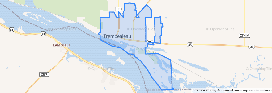 Mapa de ubicacion de Trempealeau.
