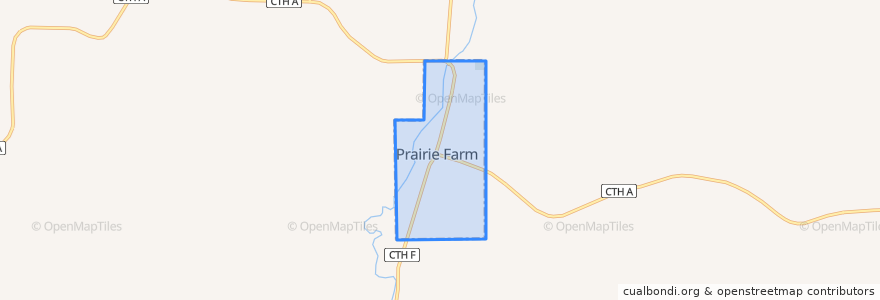 Mapa de ubicacion de Prairie Farm.