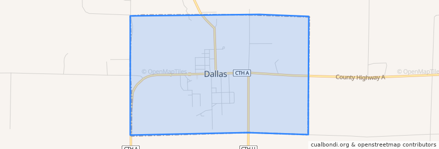 Mapa de ubicacion de Dallas.