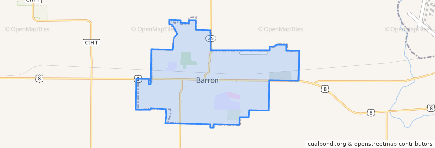 Mapa de ubicacion de Barron.