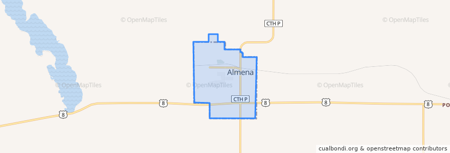 Mapa de ubicacion de Almena.