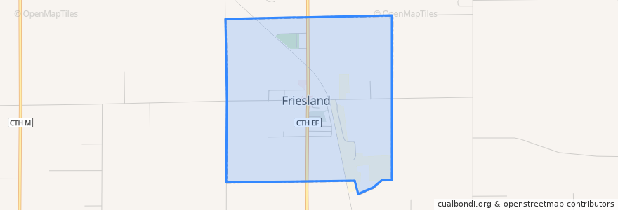 Mapa de ubicacion de Friesland.