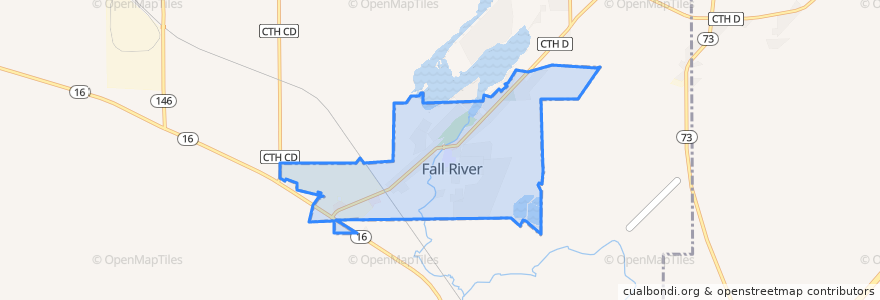 Mapa de ubicacion de Fall River.