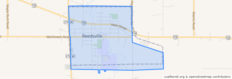 Mapa de ubicacion de Reedsville.