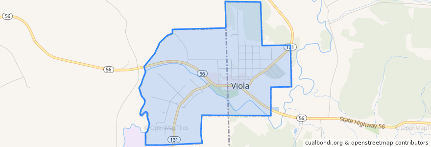 Mapa de ubicacion de Viola.