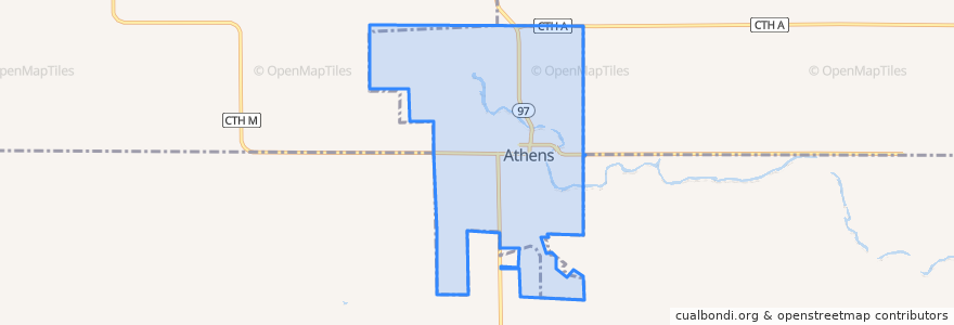 Mapa de ubicacion de Athens.