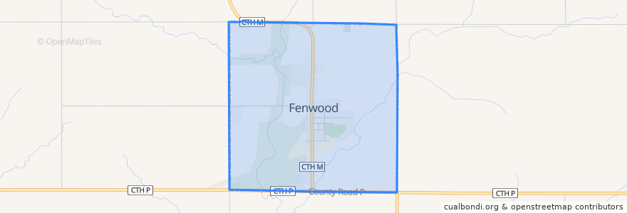 Mapa de ubicacion de Fenwood.