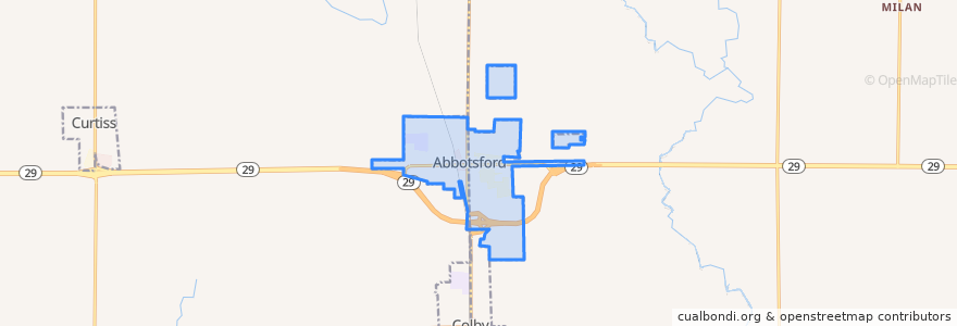 Mapa de ubicacion de Abbotsford.