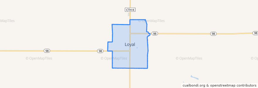 Mapa de ubicacion de Loyal.