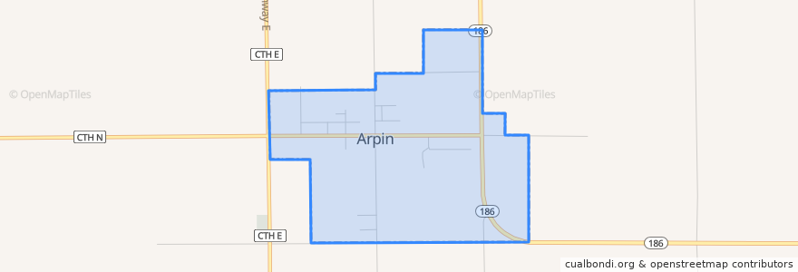 Mapa de ubicacion de Arpin.