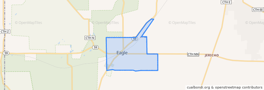 Mapa de ubicacion de Eagle.