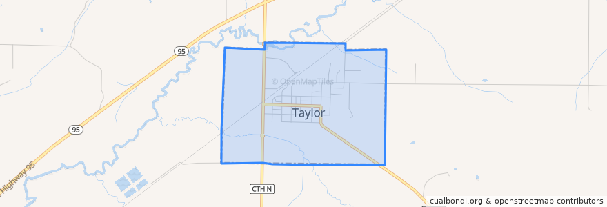 Mapa de ubicacion de Taylor.