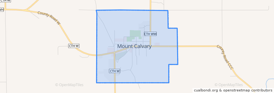 Mapa de ubicacion de Mount Calvary.