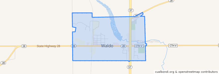 Mapa de ubicacion de Waldo.