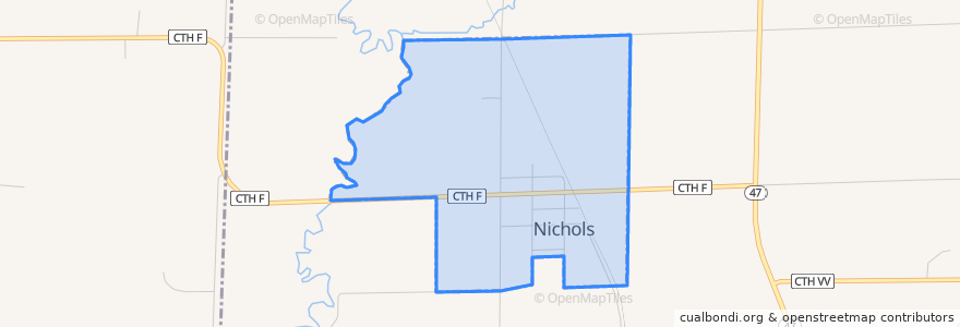 Mapa de ubicacion de Nichols.