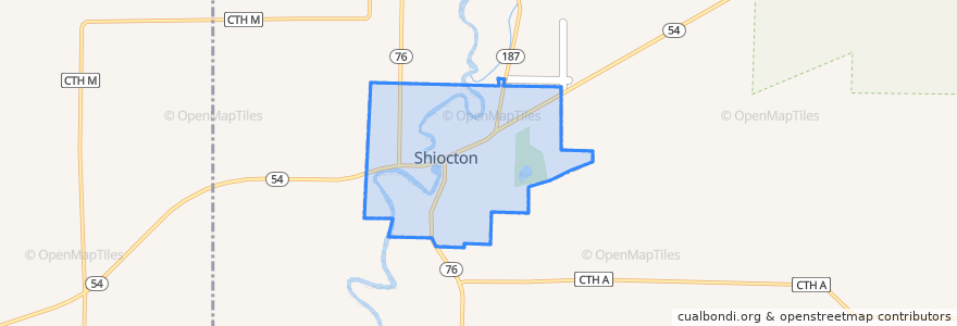 Mapa de ubicacion de Shiocton.